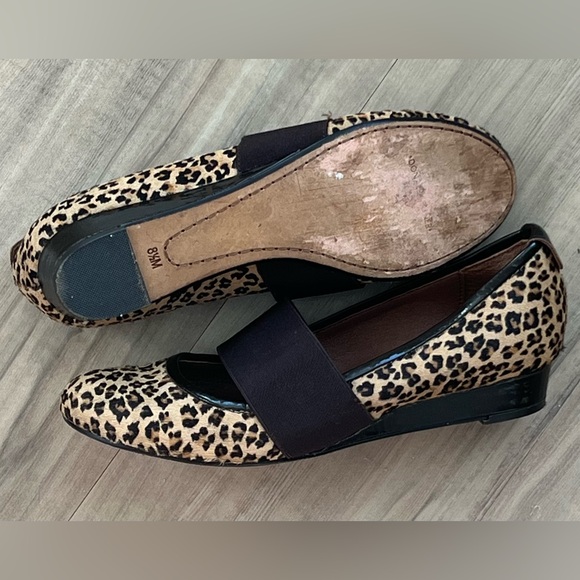 donald j pliner leopard wedge shoes in 8.5 - Picture 3 of 4